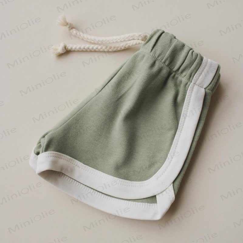 女の子用無地ショートパンツ - 緑 - 3～5歳 - image 7