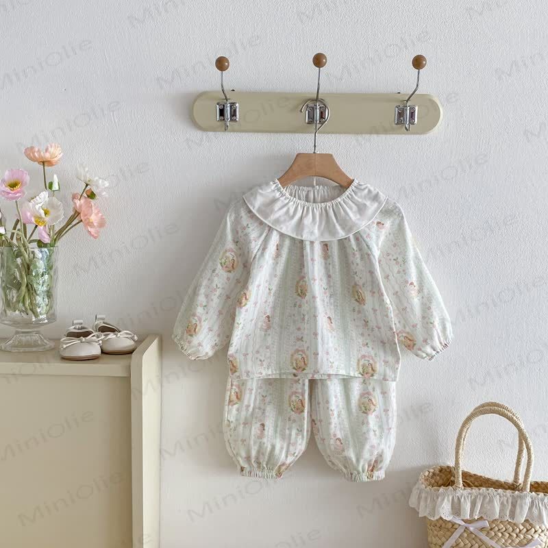 ベビー幼児女の子用2ピースラペルセット - 白 - 8歳 - image 7