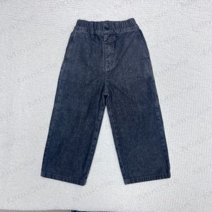 ベビー幼児用無地ジーンズ ルーズパンツ - ダークグレー - 5-6Y - image 6