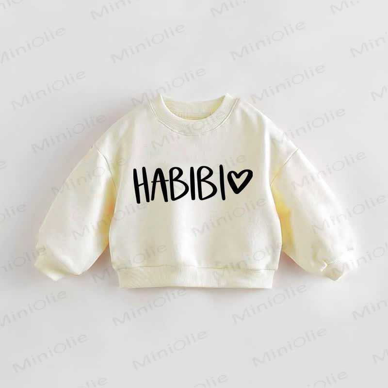 HABIBIベビー 幼児用 ラブクリーム スウェットシャツ - クリーム - 3～5歳 - image 1