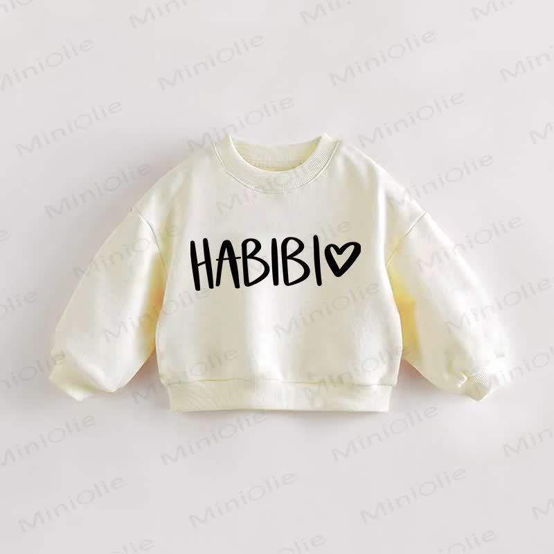 HABIBIベビー 幼児用 ラブクリーム スウェットシャツ - クリーム - 3～5歳 - image 1