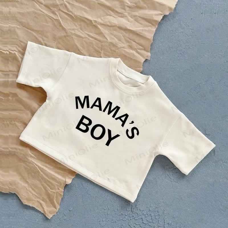 MAMA'S BOY/MAMA'S GIRLベビーサマーカジュアルTシャツ - MAMA'S BOY-ホワイト - 2～3歳 - image 2