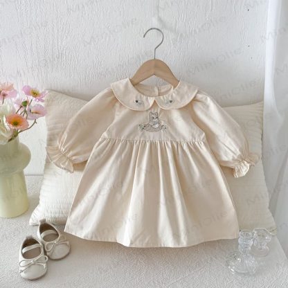 ベビー幼児用女の子用バニーDress - ベージュ - 3～5歳 - image 4