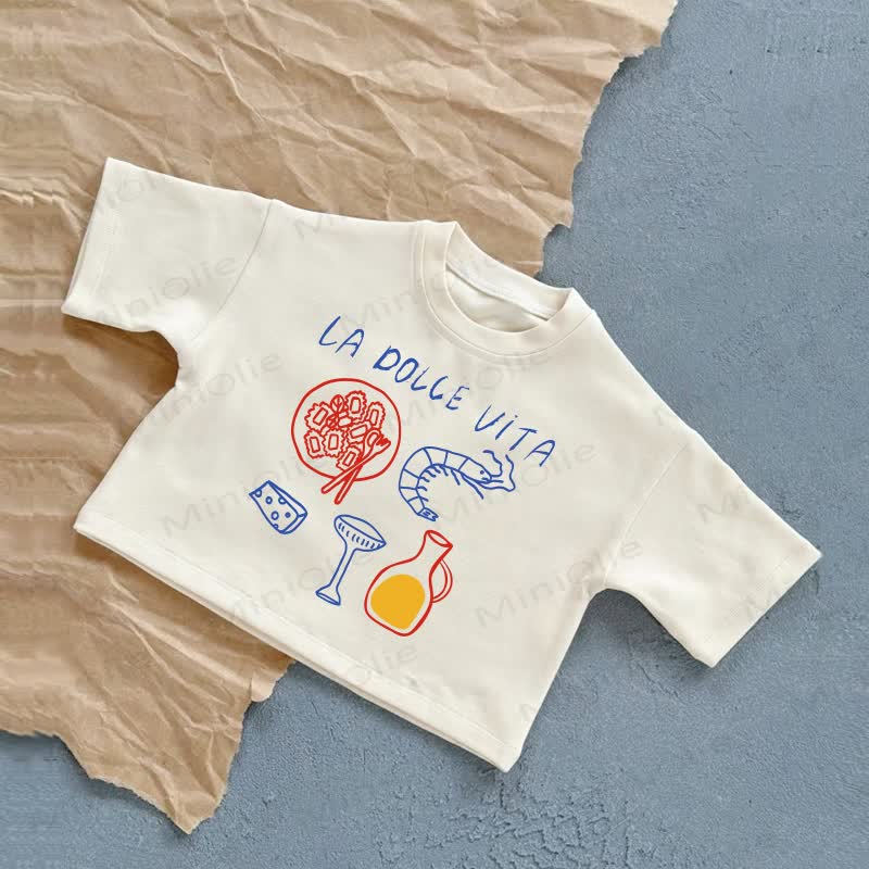LA DOLCE VITAベビーサマーカジュアルTシャツ - 白 - 2～3歳 - image 1