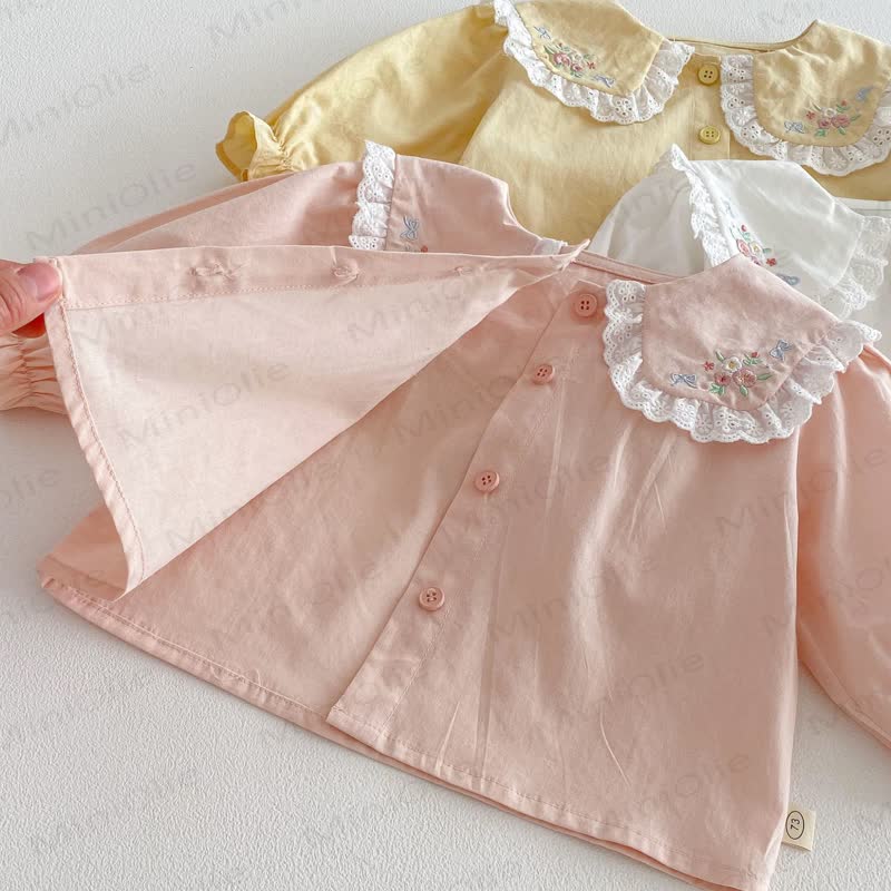 ベビー幼児用花柄刺繍Tシャツ - image 3