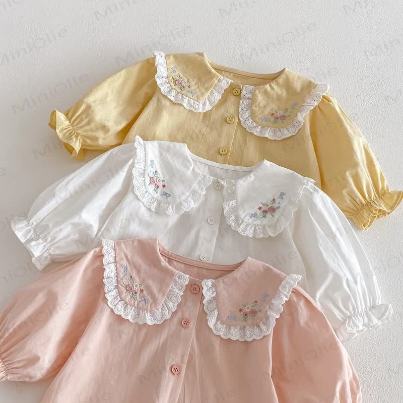 ベビー幼児用花柄刺繍Tシャツ - image 9