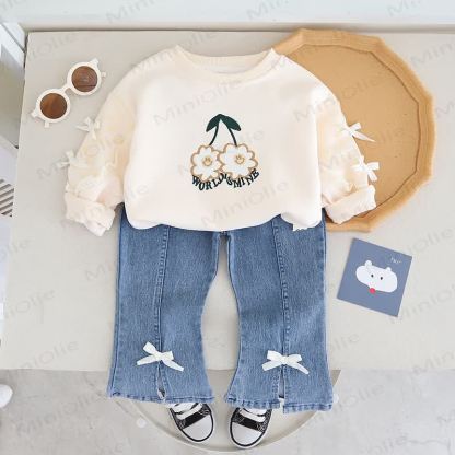 WORLD IS MINE幼児 女の子 フラワー ボウ スマイリー 2点セット - image 5