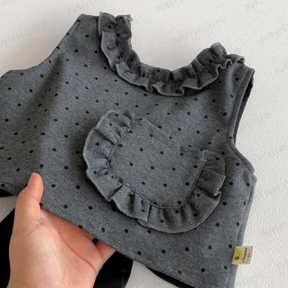 ベビー 幼児 女の子 グレー ドット リボン 3点セット - image 10