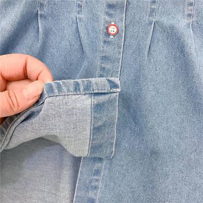 幼児の女の子向けラブデニムDress - image 5