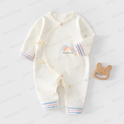  RAINBOWベビー新生儿着物ロンパース - ピンク - 3～6ヶ月 - image 1