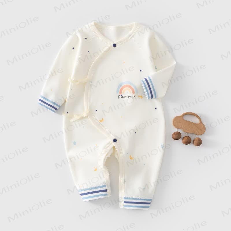  RAINBOWベビー新生儿着物ロンパース - 青 - 3～6ヶ月 - image 4
