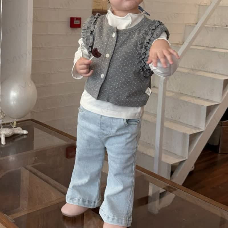 ベビー幼児用無地ジーンズパンツ - image 3