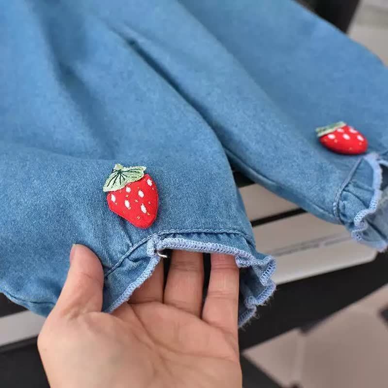 幼児用女の子用ストロベリーデニムジョガーパンツ - image 5