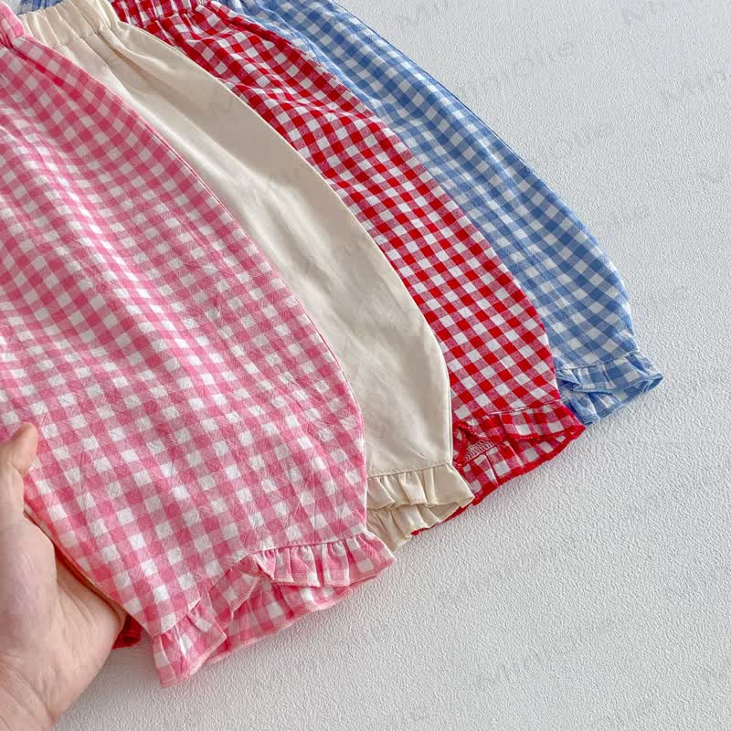 ベビー幼児女の子用チェック柄パンツ - image 11