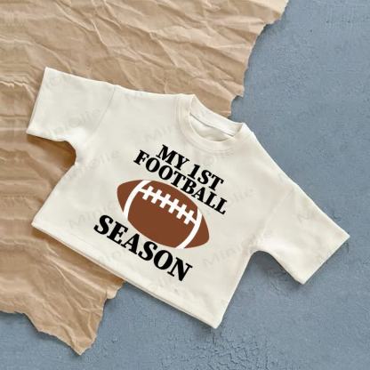MY 1ST FOOTBALL SEASONベビーサマーカジュアルTシャツ - 白 - 2～3歳 - image 2