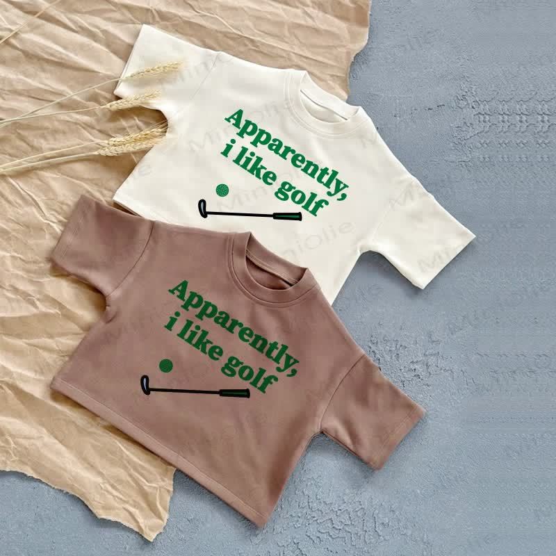 APPARENTLY, I LIKE GOLFベビーサマーカジュアルTシャツ - image 1