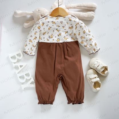 ベビーフラワーコーヒーワーカーロンパース - image 2