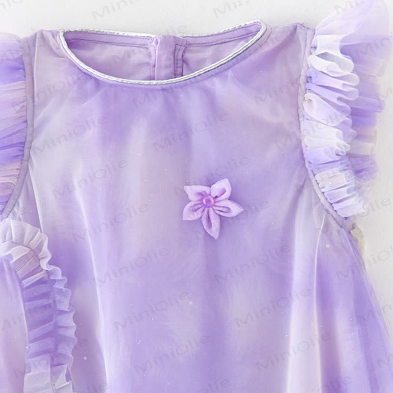 幼児用女の子用フラワー/ラブメッシュDress - image 11