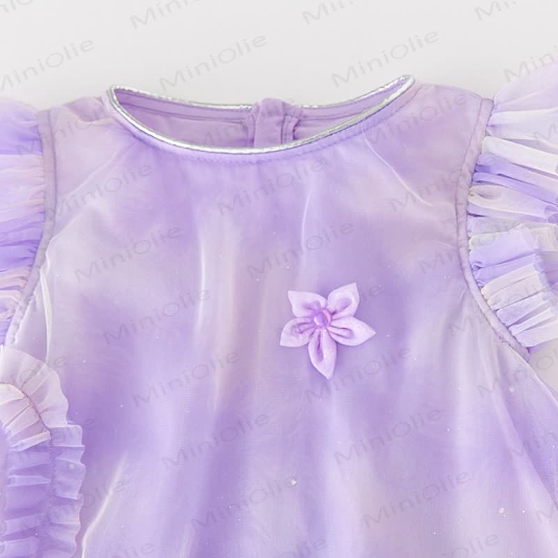 幼児用女の子用フラワー/ラブメッシュDress - image 14