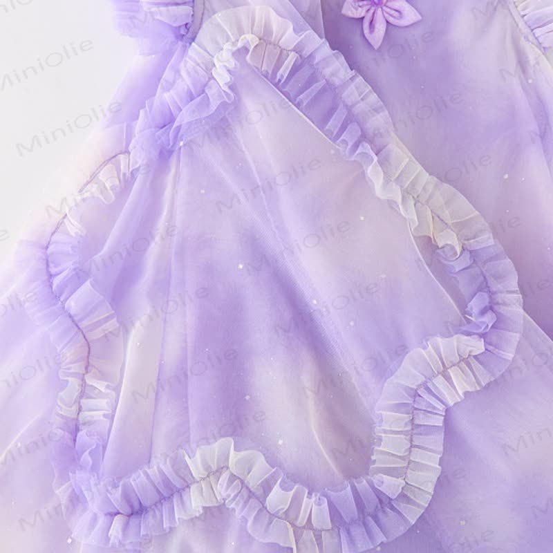 幼児用女の子用フラワー/ラブメッシュDress - image 16