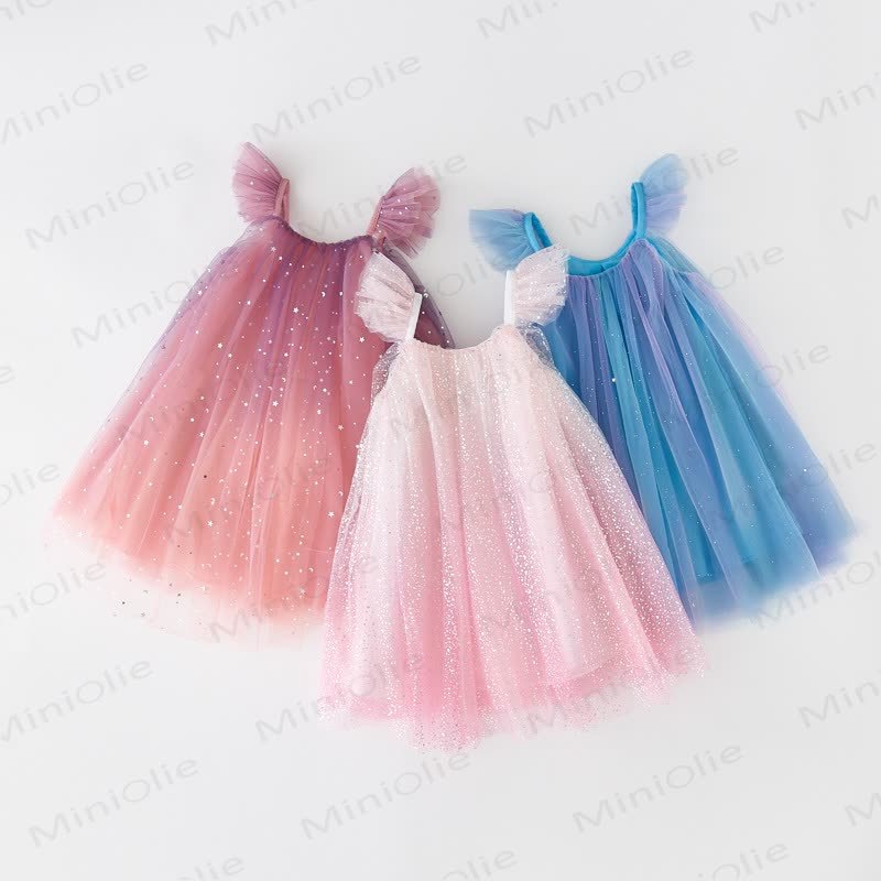 幼児用女の子用スパンコールリボンメッシュDress - image 3