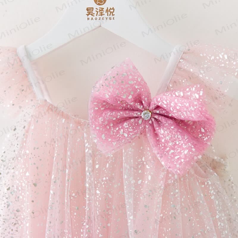 幼児用女の子用スパンコールリボンメッシュDress - image 6