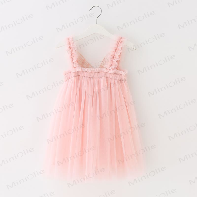 ベビー幼児女の子用無地メッシュDress - ライトピンク - 8歳 - image 14