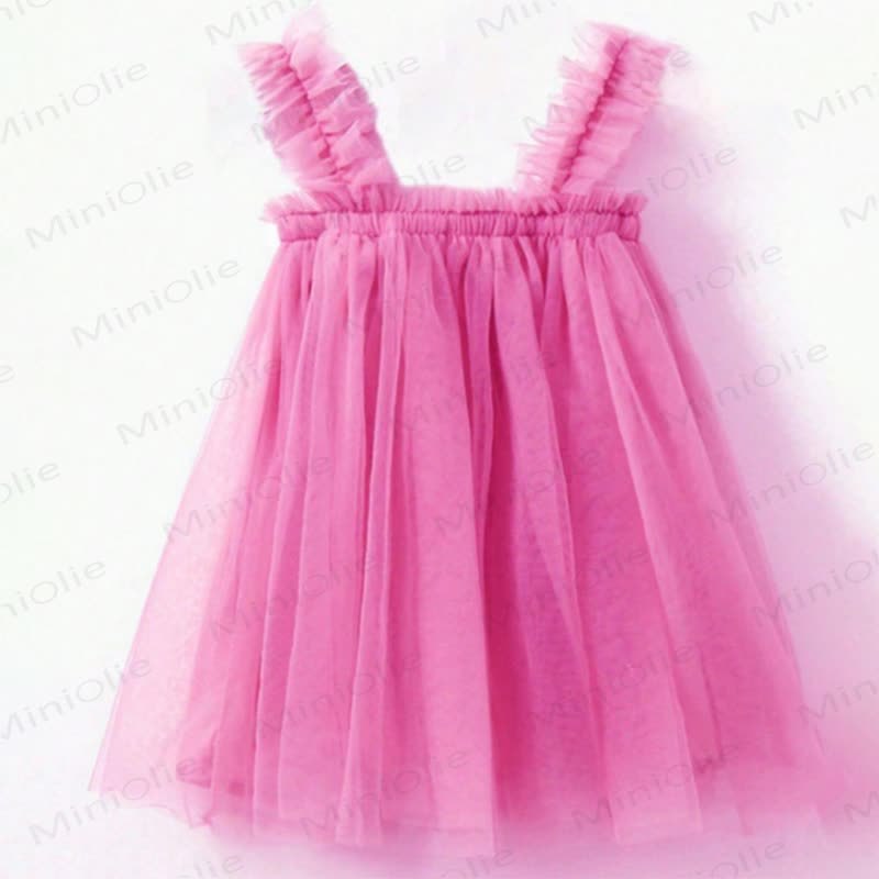 ベビー幼児女の子用無地メッシュDress - ホットピンク - 8歳 - image 20