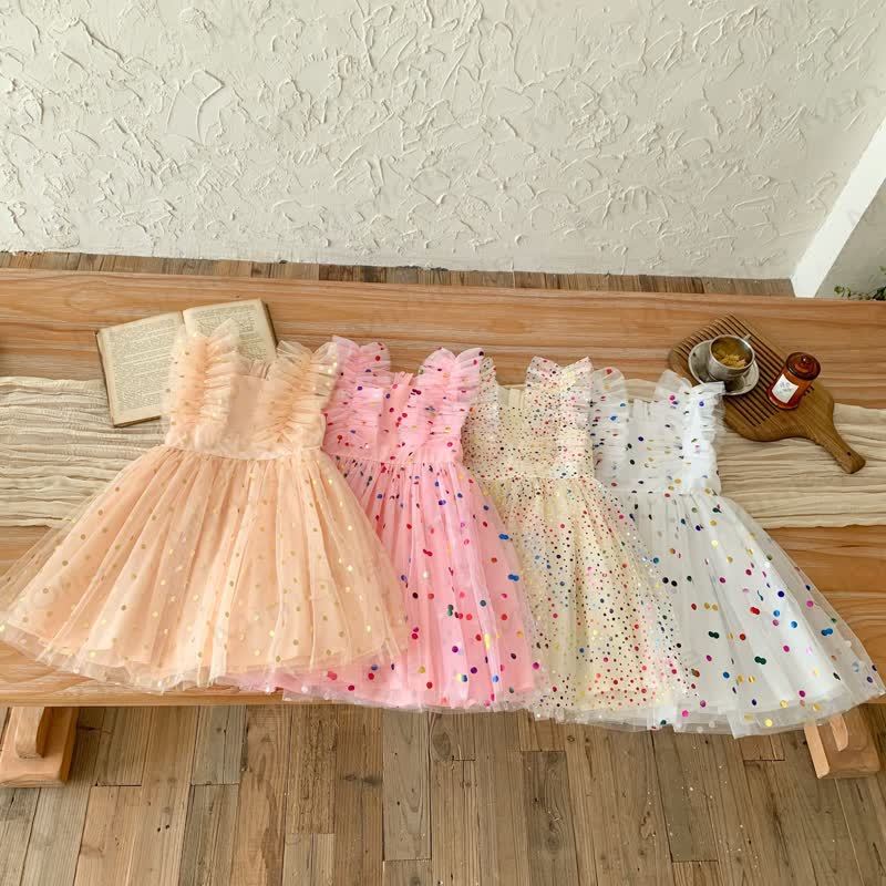幼児用女の子用スパンコールメッシュDress - image 1