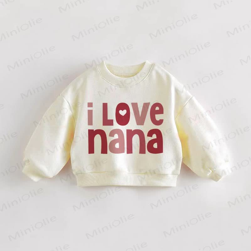 I LOVE NANAベビー幼児用スウェットシャツ - クリーム - 3～5歳 - image 1