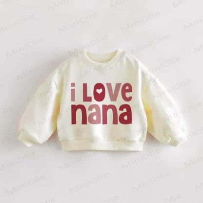I LOVE NANAベビー幼児用スウェットシャツ - クリーム - 3～5歳 - image 1