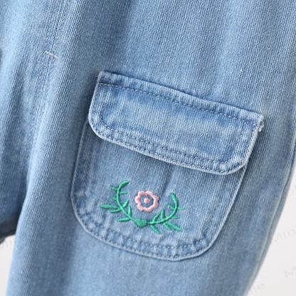 ベビー 幼児 女の子 フラワー デニム オーバーオール - image 5