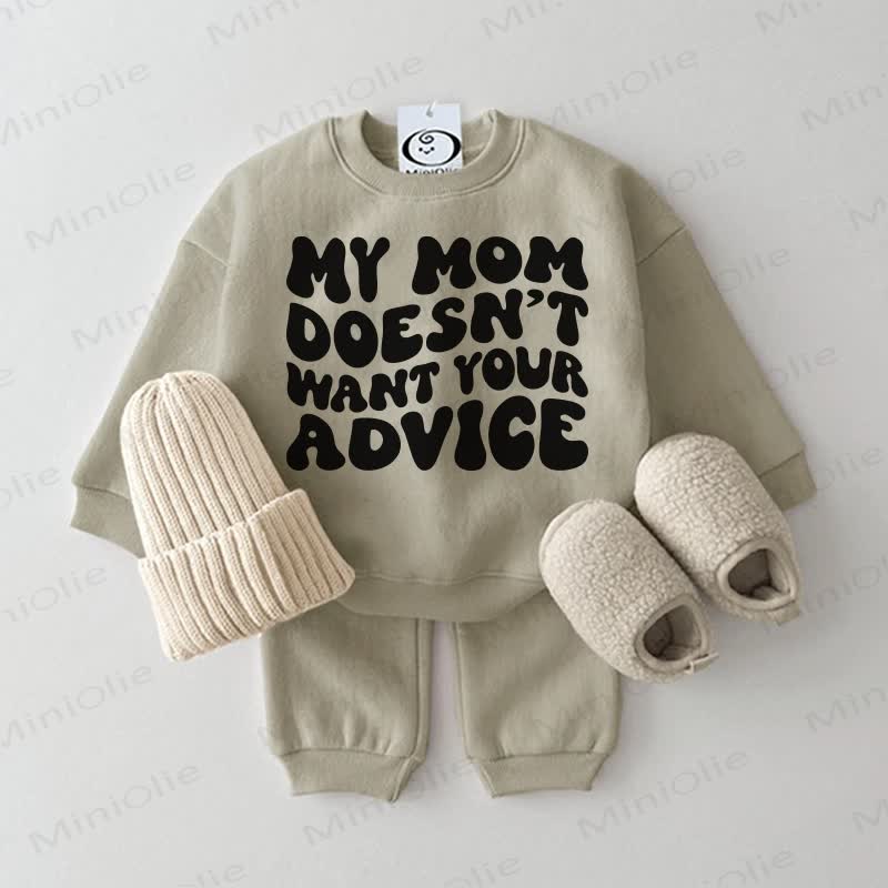 MOMはあなたのアドバイスを欲しがらない ベビーグレーグリーン 2点セット - グレーグリーン - 2～3歳 - image 1