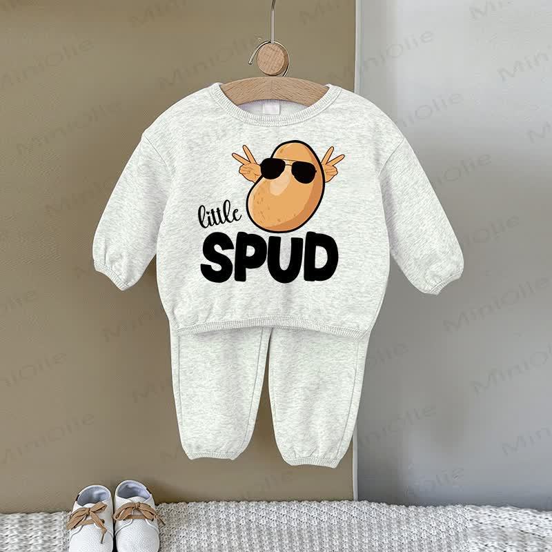LITTLE SPUDベビーグレー スウェットシャツ 2点セット - グレー - 2～3歳 - image 1