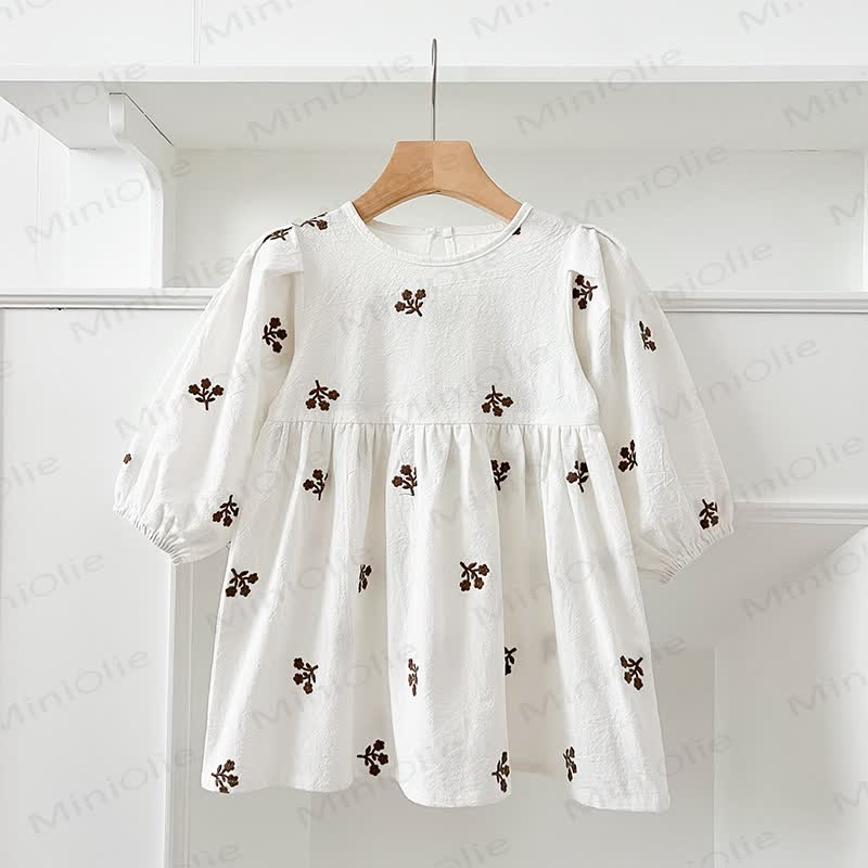 ベビー幼児用フラワーDress - 白 - 8歳 - image 4