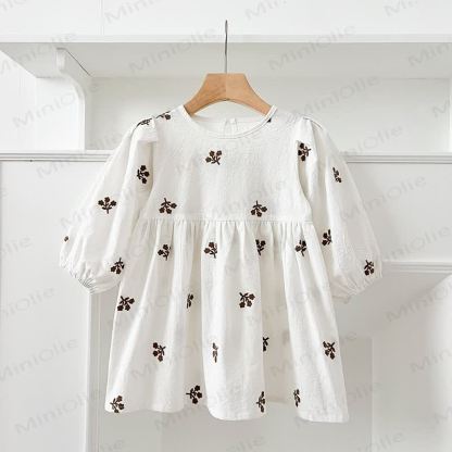 ベビー幼児用フラワーDress - 白 - 8歳 - image 4