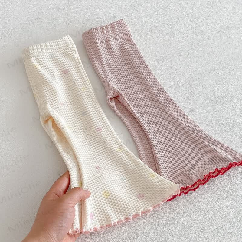 ベビー幼児女の子用カラーブロックフラワーパンツ - image 2