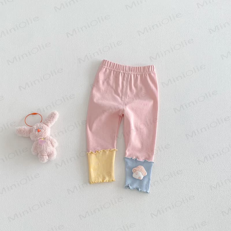 ベビー 幼児 女の子 カラーブロック マッシュルーム/アップル レギンス - ピンク - 5～7歳 - image 6