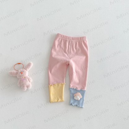 ベビー 幼児 女の子 カラーブロック マッシュルーム/アップル レギンス - ピンク - 5～7歳 - image 6