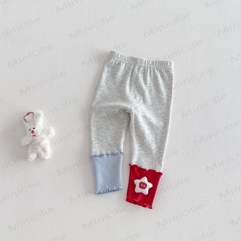 ベビー 幼児 女の子 カラーブロック マッシュルーム/アップル レギンス - グレー - 5～7歳 - image 7