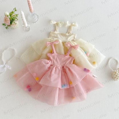 ベビー幼児女の子用蝶結びメッシュDress - image 3