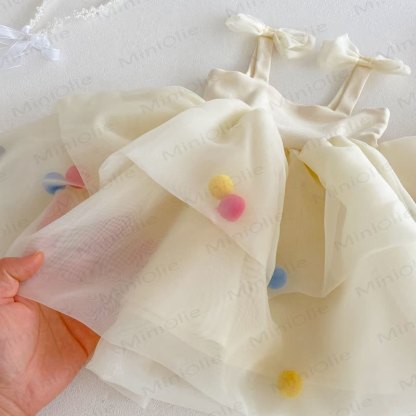 ベビー幼児女の子用蝶結びメッシュDress - image 6