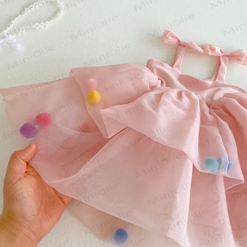 ベビー幼児女の子用蝶結びメッシュDress - image 8