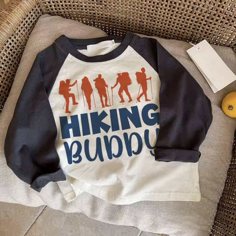 HIKING BUDDYベビー ダークグレー ラグランTシャツ - ドラック・グレイ - 2～3歳 - image 1