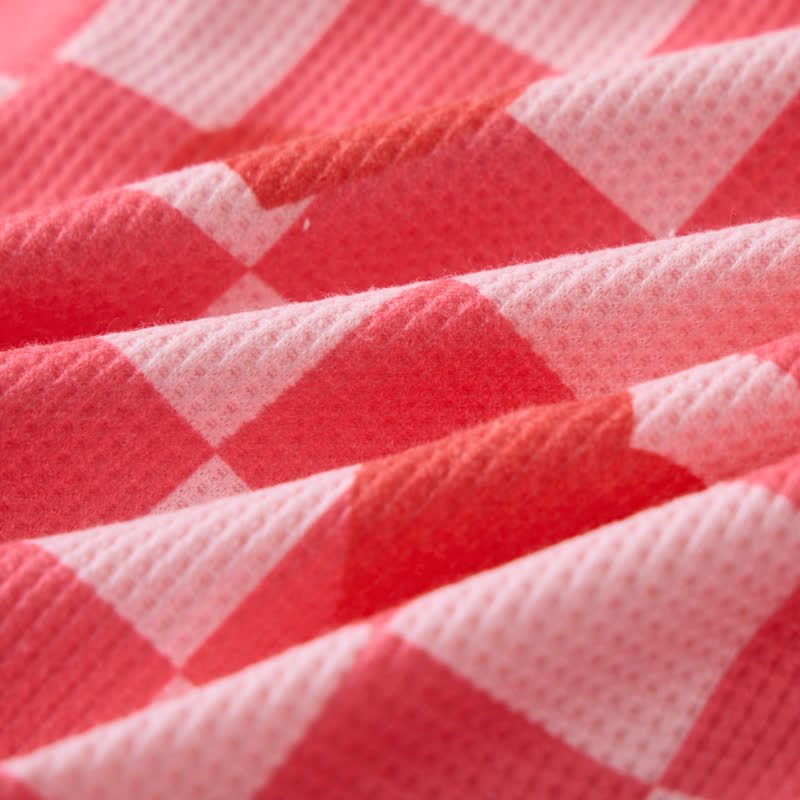 ベビーチェックハートワッフル ピンク 2点セット - image 7