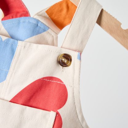 ベビー幼児用カラーハートベージュオーバーオール - image 5