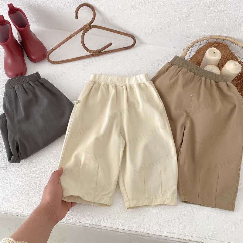 ベビー幼児用裾無地パンツ - image 3