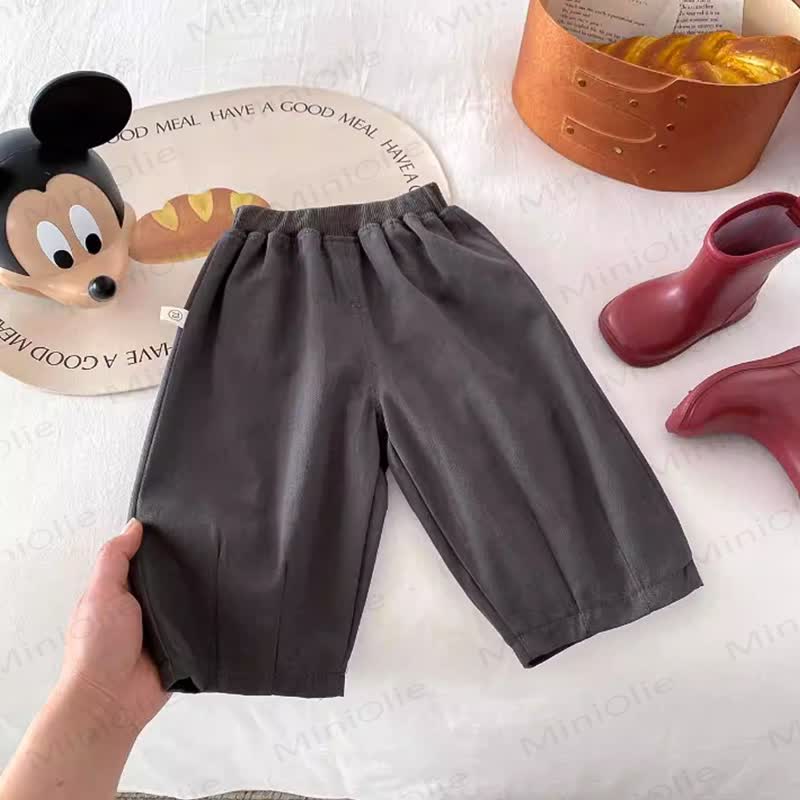 ベビー幼児用裾無地パンツ - グレー - 3～5歳 - image 7