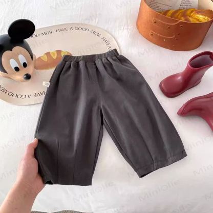 ベビー幼児用裾無地パンツ - グレー - 3～5歳 - image 7