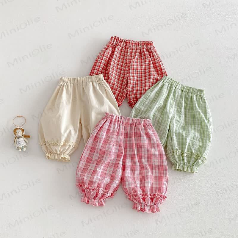 ベビー幼児女の子チェックパンツ - image 2